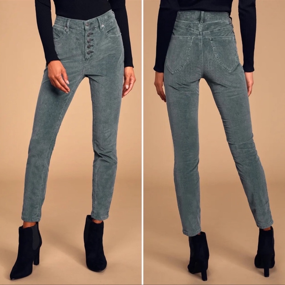 Free People We The Free Sun Chaser Cords in Morning Waves Corduroy Pants